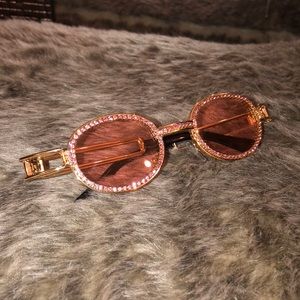 Pink tinted glasses.